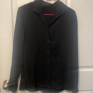 Vintage Tianello Black Button Up Top-M